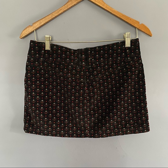 free people geometric print corduroy skirt - Picture 8 of 8